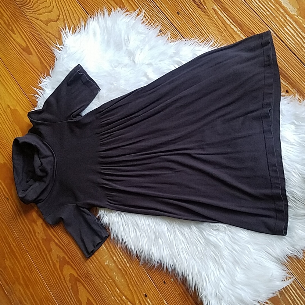 JJ Authentic Gray Turtleneck Empire Waist Dress